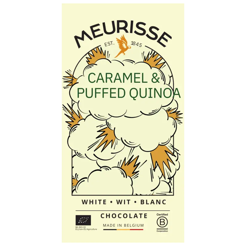 Meurisse White chocolate with quinoa & caramel