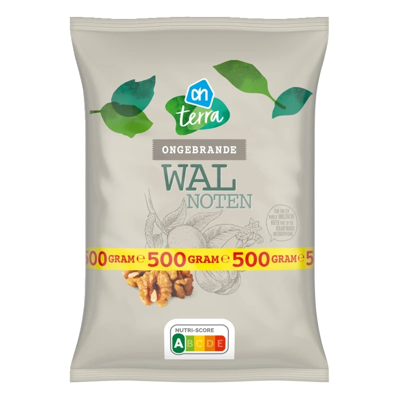 Walnoten ongebrand