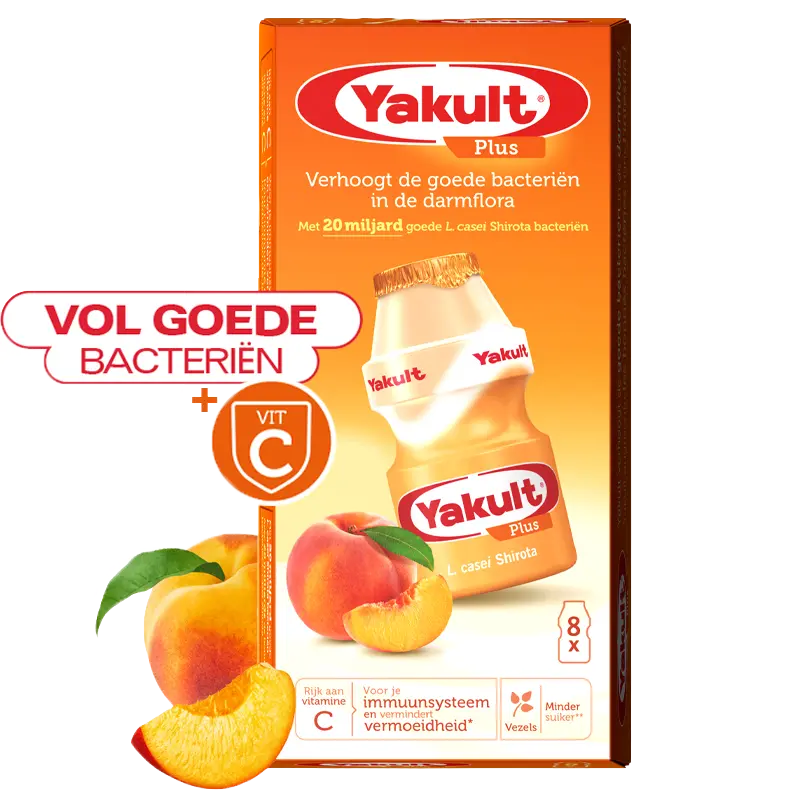 Yakult Plus perziksmaak 8-pack