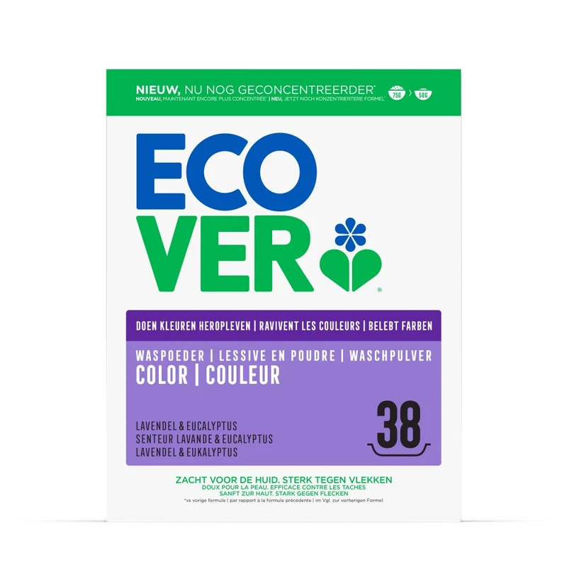 Ecover Waspoeder Color Lavendel & Eucalyptus 1.9 kg