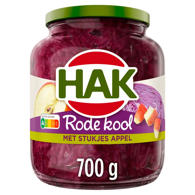 Hak Rode kool met stukjes appel
