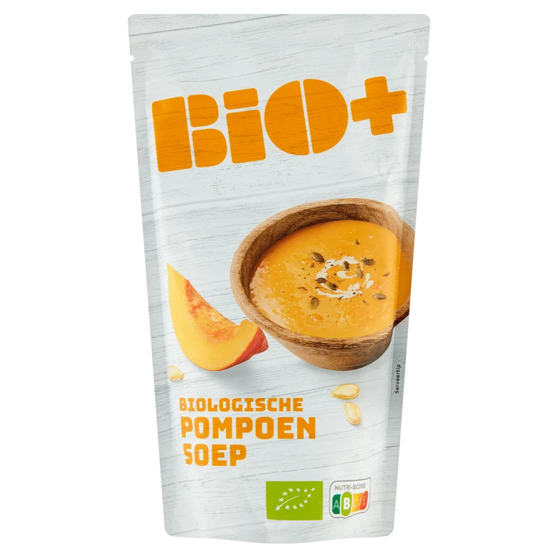 BIO+ Soep in zak Pompoensoep