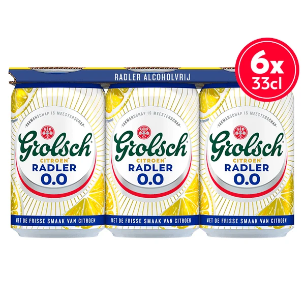 Grolsch Radler citroen 0.0 blik