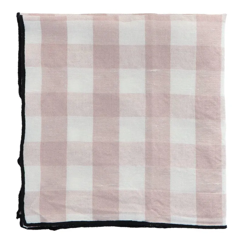 Servet Bourdon Canvas Mimi Vichy - Vichy Blush & Bourdon Noir (set van 6)