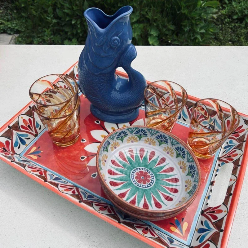 Waterglas purple transparant spiral 11cm - gemaakt van melamine