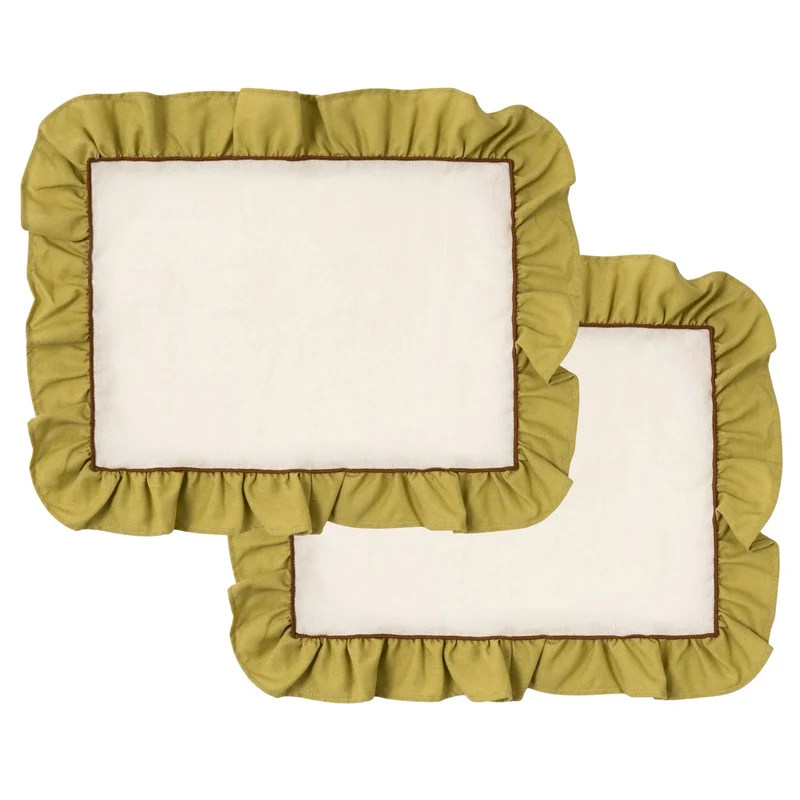 Placemats Ruffle Groen 48x38cm (set van 2)