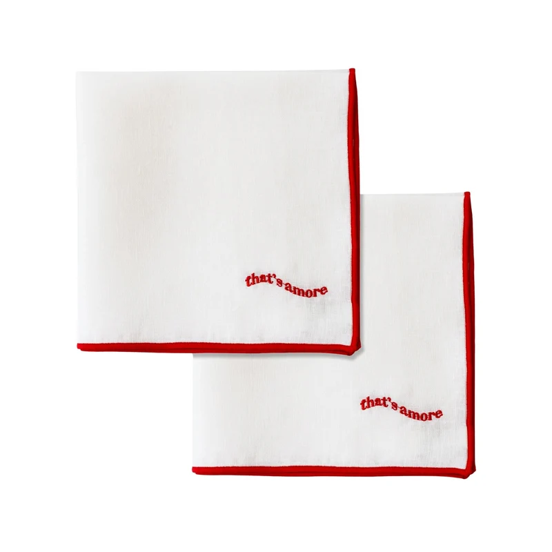 Servetten 100% linnen That's Amore 40x40cm (set van 2)