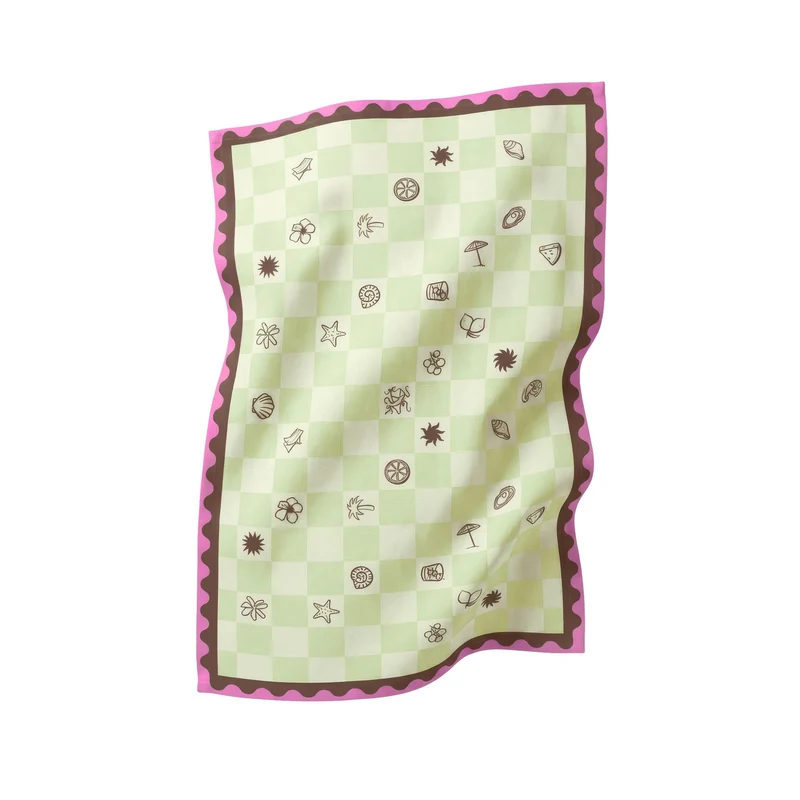 Tafelkleed Checkered Olive 140x300cm