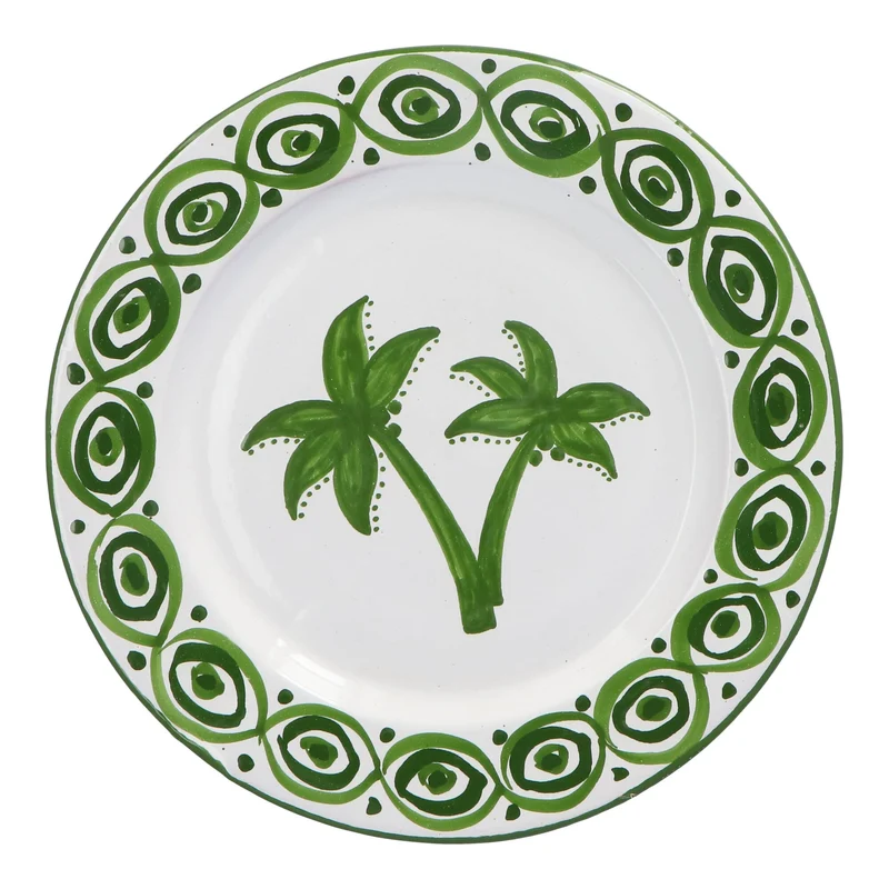 Dinerbord Palmera groen oliva met groen hierba 26cm