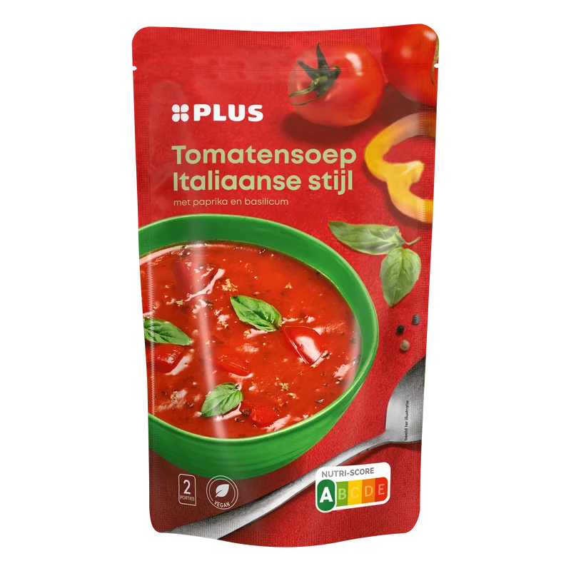 Soep in Zak Italiaanse Tomaat