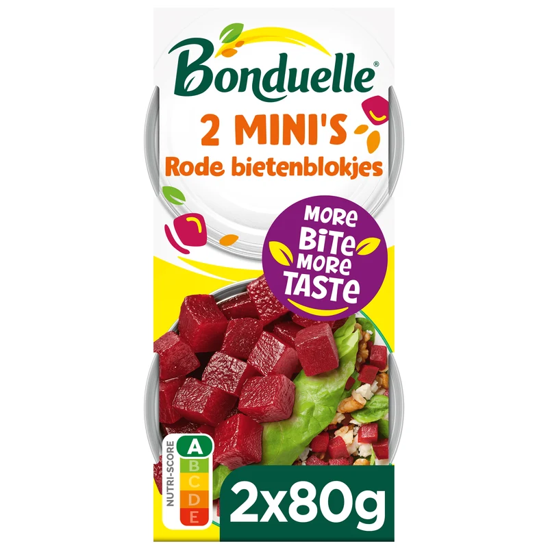 Bonduelle Rode bietenblokjes 2 mini's