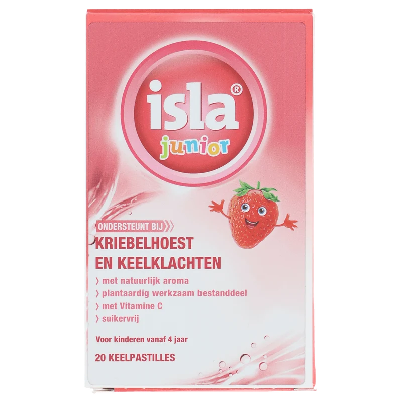 Isla Junior aardbei keelpastille