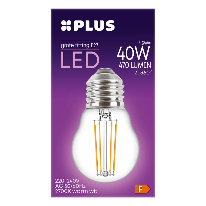 Lamp LED 40W Kogel grote fit helder