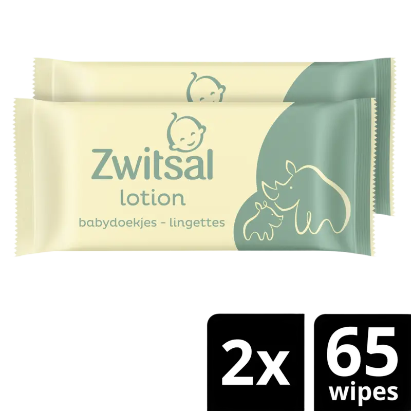 Zwitsal Baby lotion billendoekjes 2-pack