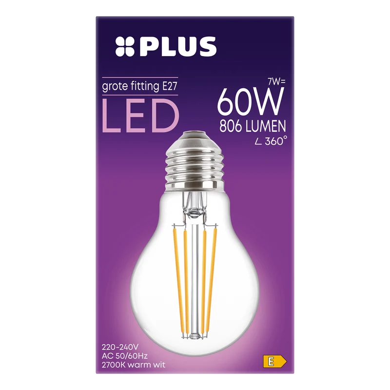 Lamp LED 60W grote fitting helder