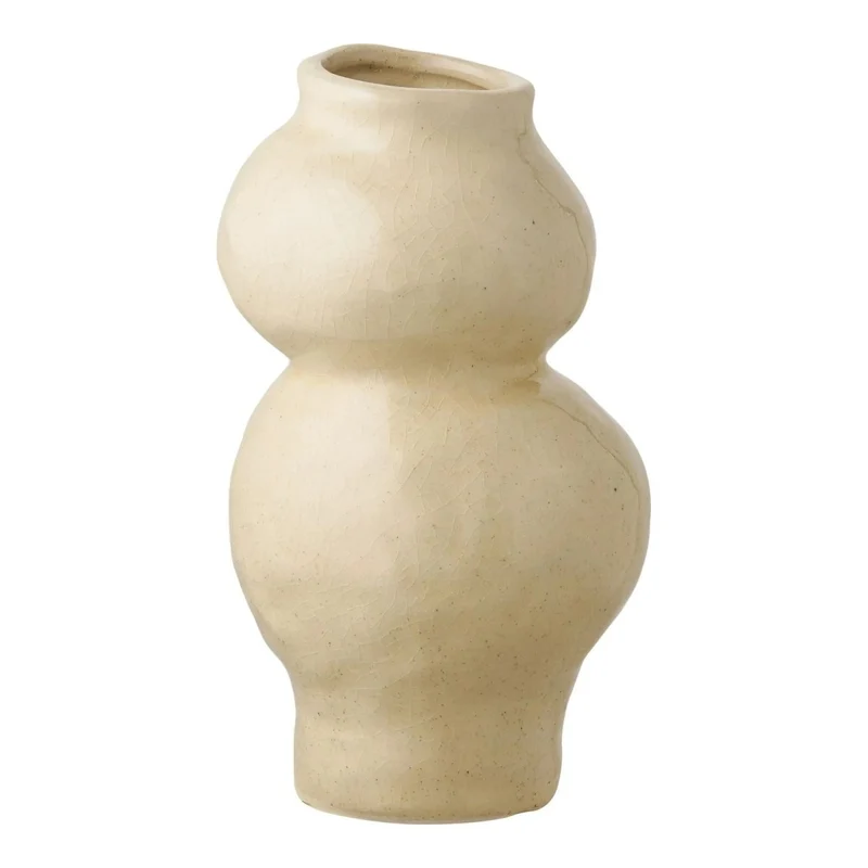 Keramieken vaas - beige - Ø10,5
