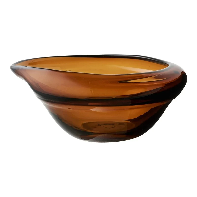 Schaal van glas - rookbruin