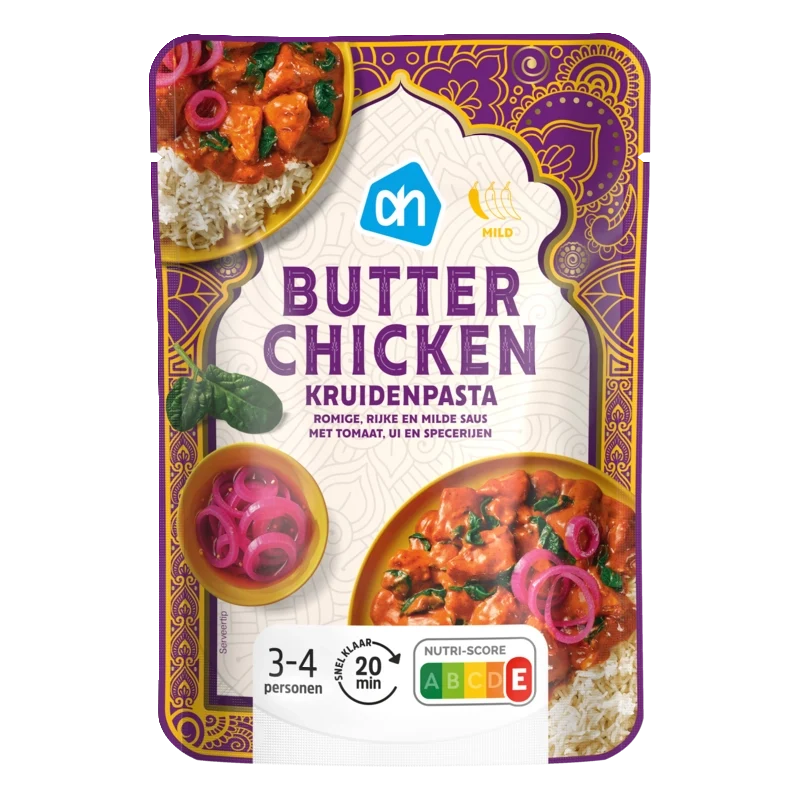 Butter chicken kruidenpasta
