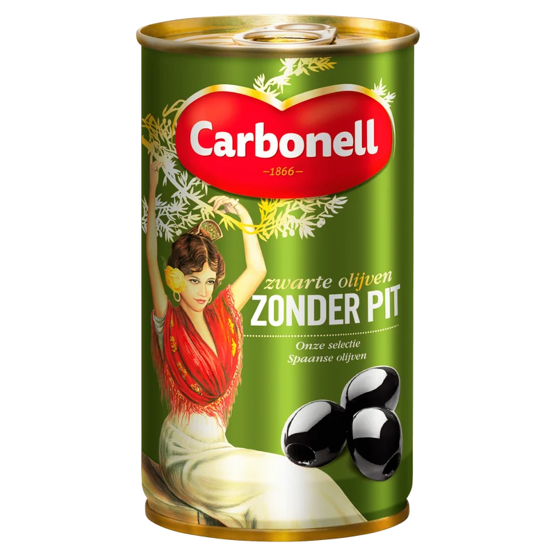 Carbonell Zwarte olijven zonder pit