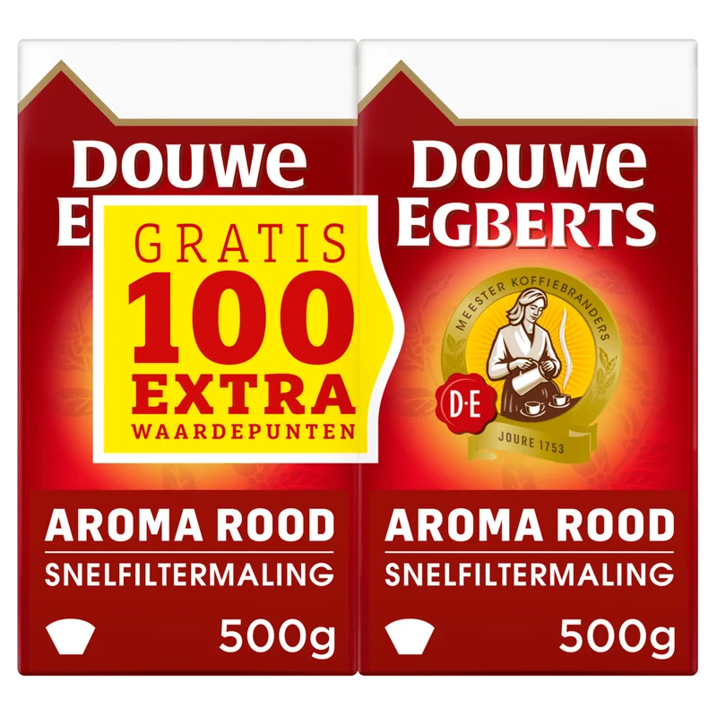 Douwe Egberts Aroma rood filterkoffie dubbelpak