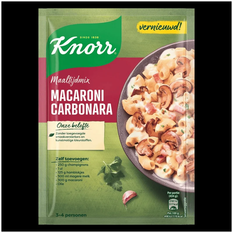 Knorr Mix voor Macaroni Carbonara