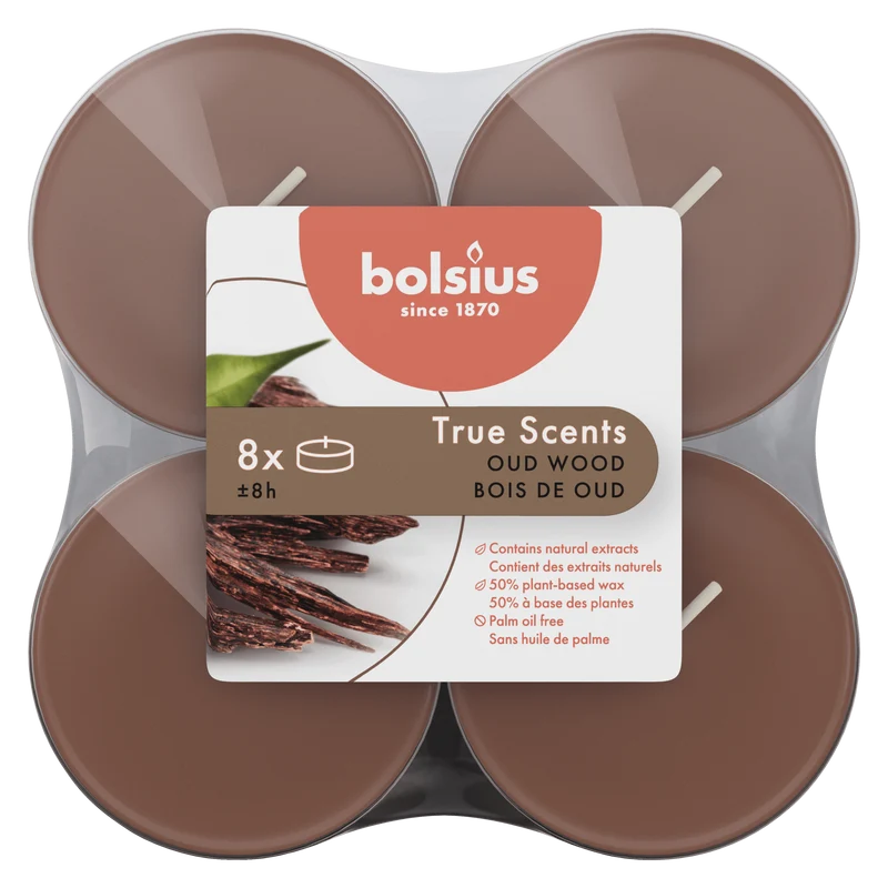 Bolsius Maxilicht true scents old wood