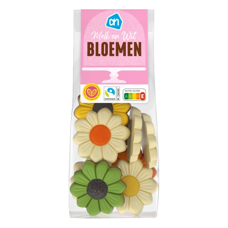 Chocolade bloemen melk en wit