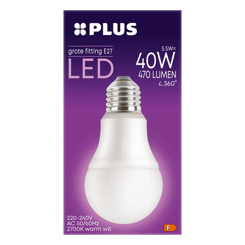 LED 40W std E27 grote fitting mat
