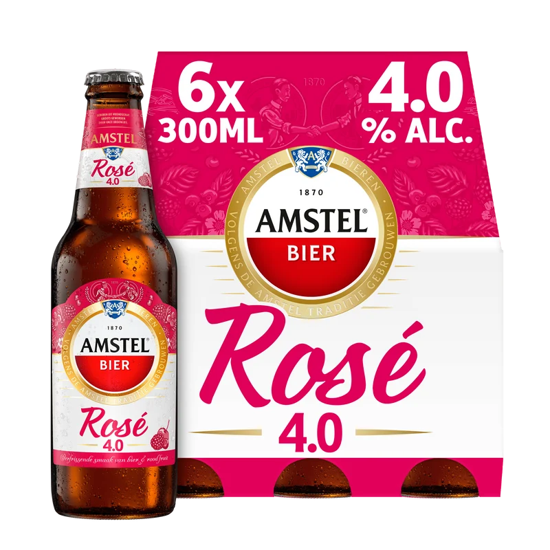 Amstel Rosé bier fles