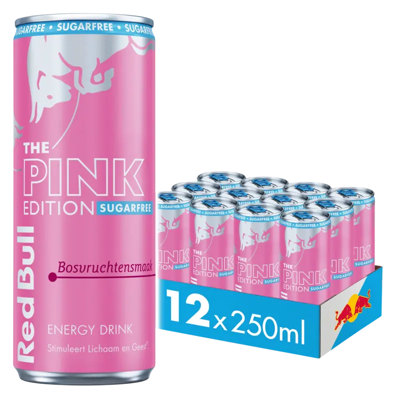 Red Bull Pink edition sugarfree bosvrucht 12-pack