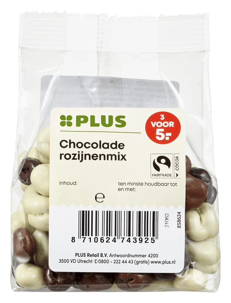 Chocolade rozijnenmix