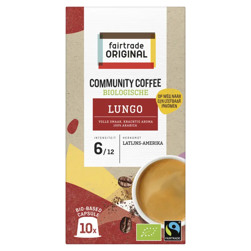Fairtrade Original Community coffee lungo capsules
