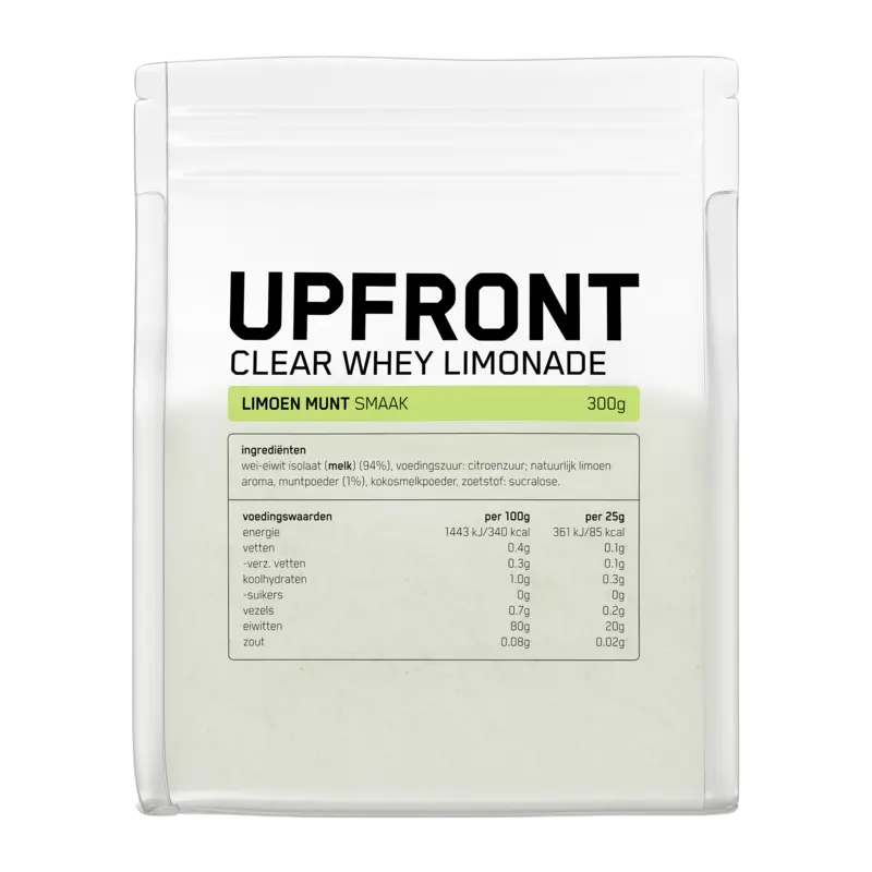Upfront Clear whey limonade limoen munt smaak