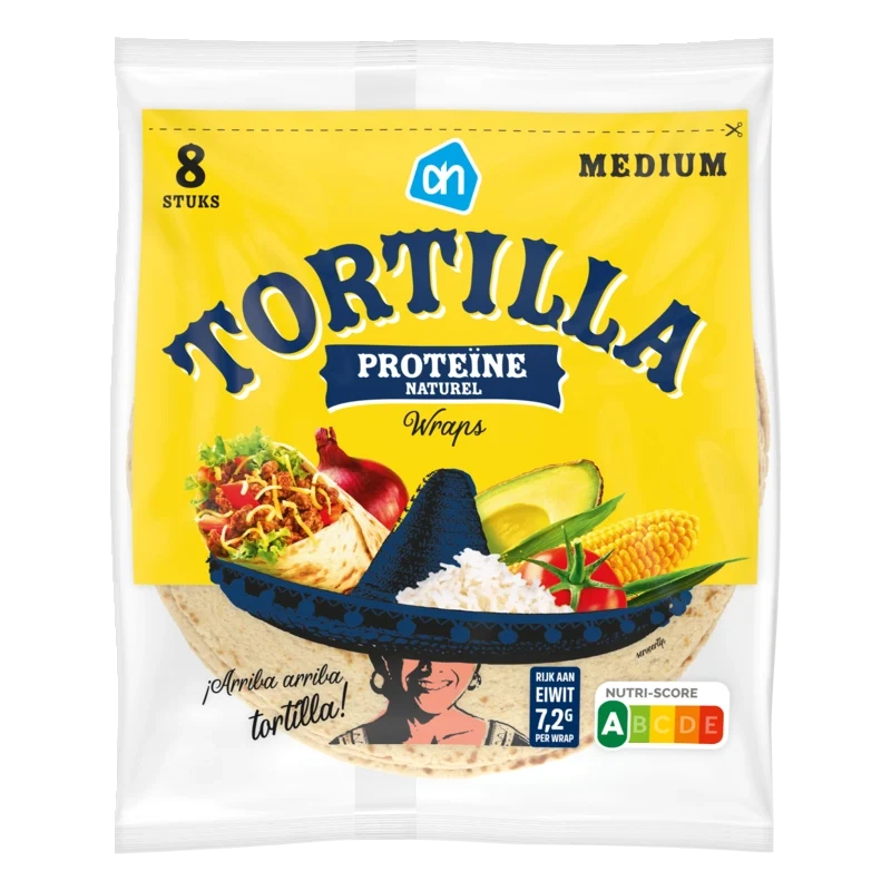 Tortilla proteïne wraps naturel medium