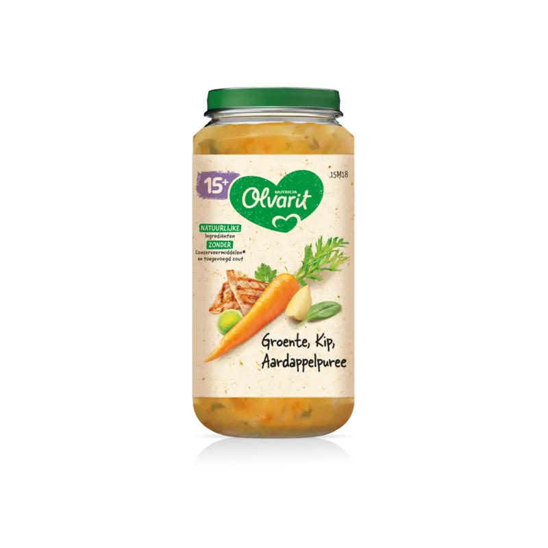 Olvarit Groente kip aardappelpuree 15m+