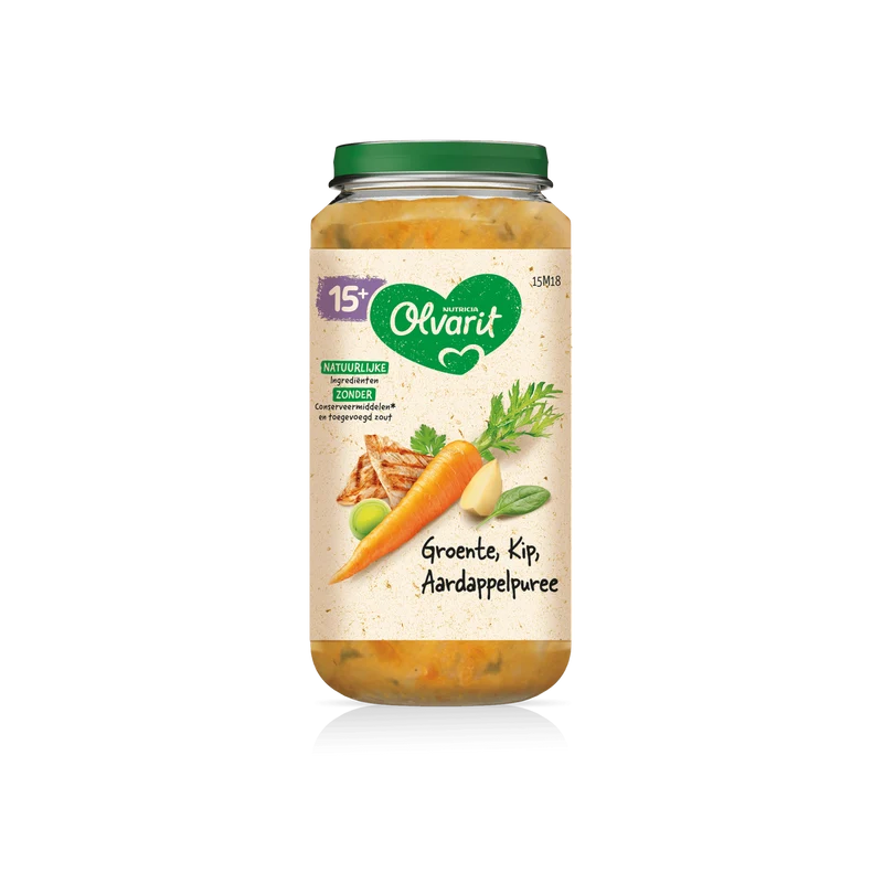 Olvarit 15m18 groente kip aardappelpuree