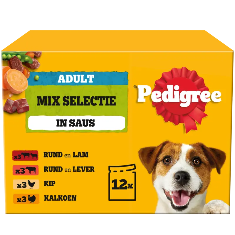 Pedigree Adult mix selectie met groenten in saus