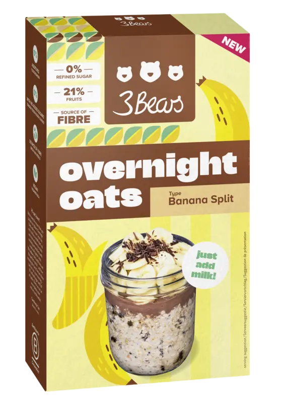 3Bears Overnight oats banana split