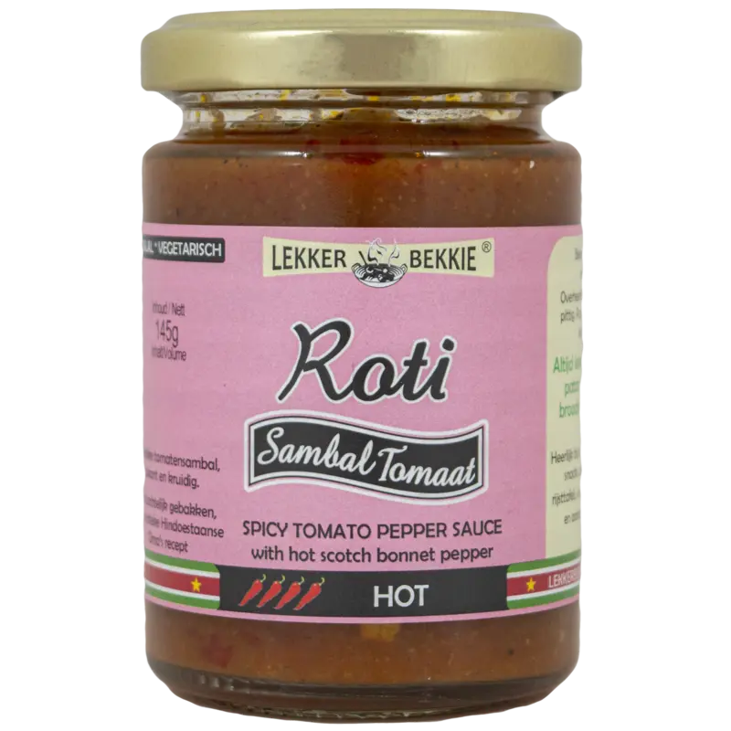 Lekker Bekkie Roti sambal tomaat