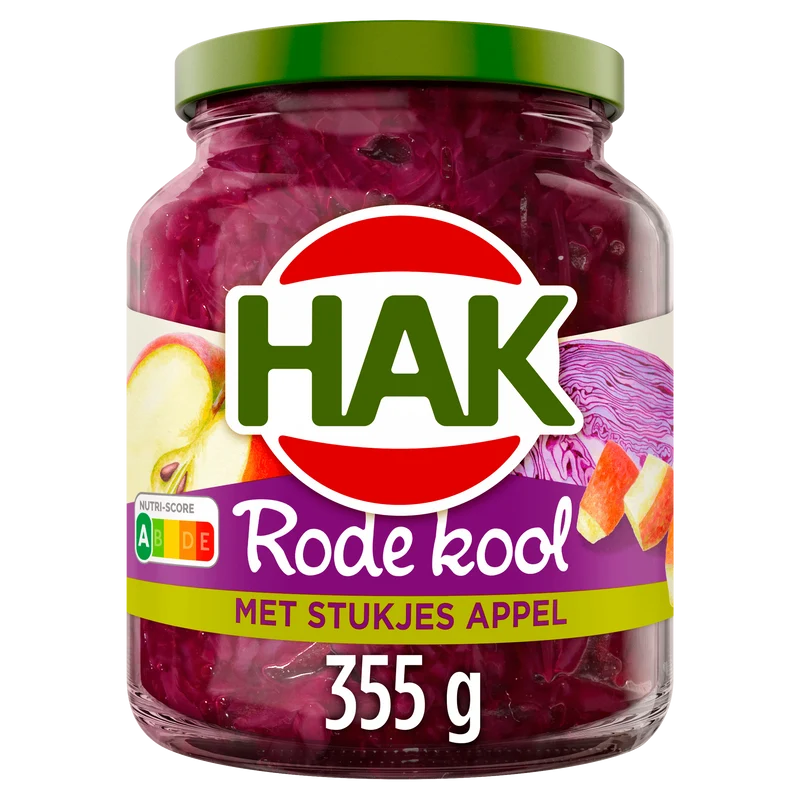 Hak Rode kool met stukjes appel
