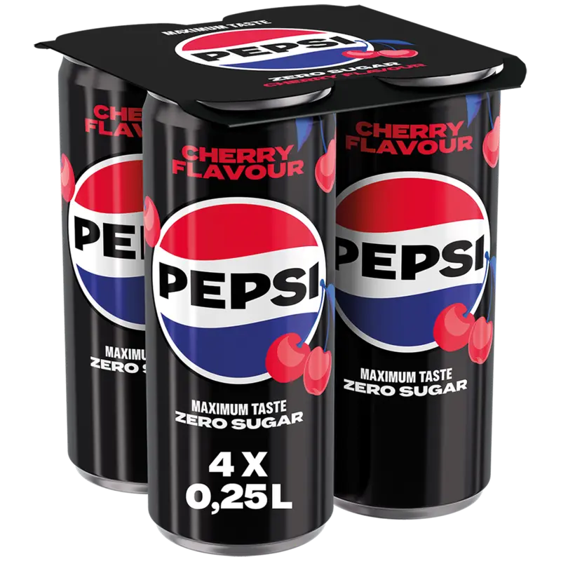 Pepsi Zero sugar cherry 4-pack
