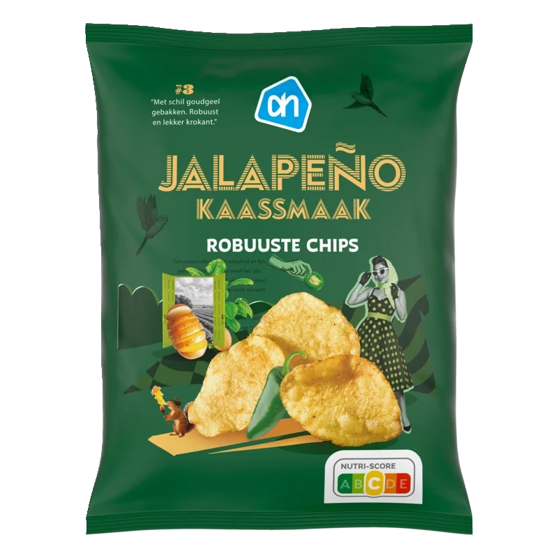 Robuuste chips kaassmaak jalapeno
