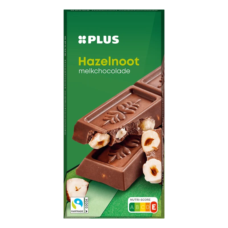 Chocoladereep melk hazelnoot Fairtrade