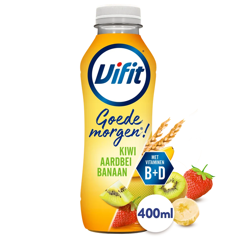 Vifit Goedemorgen drink kiwi aardbei banaan