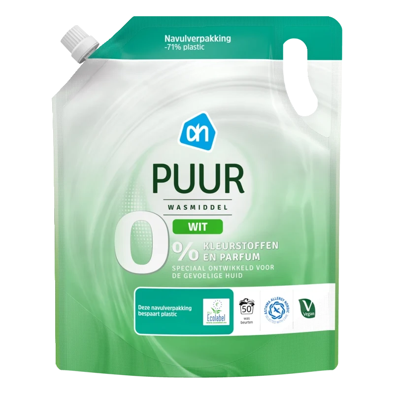 Puur wasmiddel wit navulling