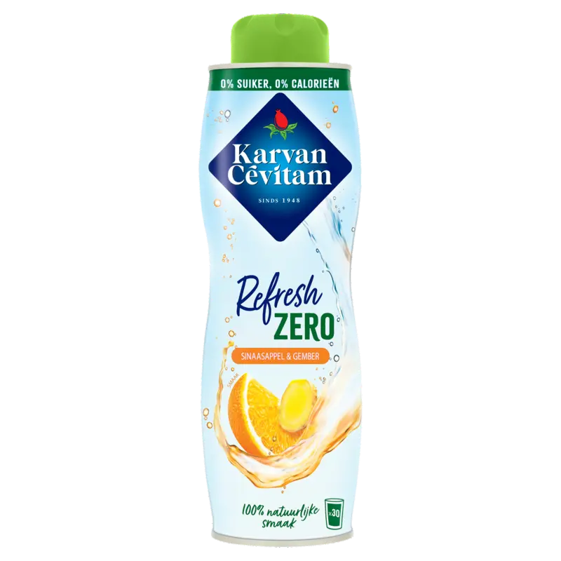 Karvan Cévitam Refresh zero sinsasappel & gember