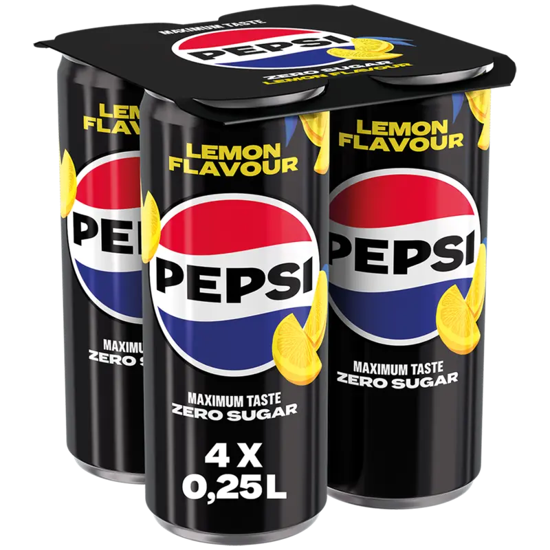 Pepsi Zero sugar lemon 4-pack