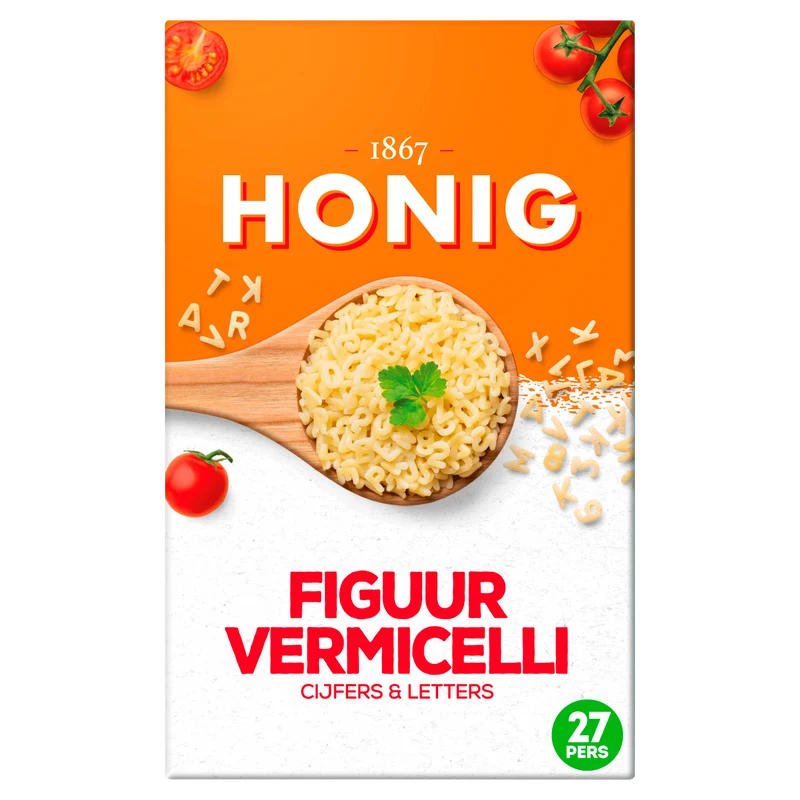 Honig Figuurvermicelli cijfers en letters