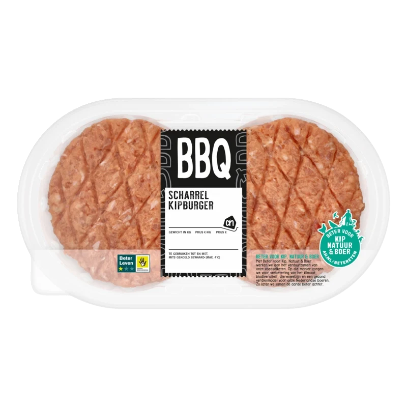 Scharrel kipburger 4 stuks