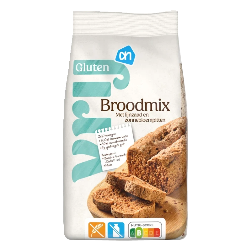 Glutenvrij Broodmix met lijnzaad & zonnebloempitten